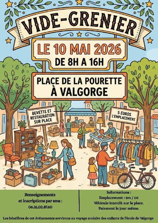 Invitation vide grenier 10 mai valgorge